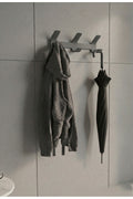 Premium 3-Hook Dark Grey Metal Wall Hanger - Adhesive Bathroom and Entryway Organizer
