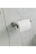 Premium Dark Grey Adhesive Metal Toilet Paper Holder - Bathroom Organizer