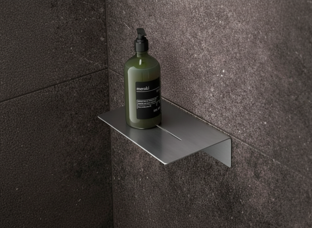 Stainless Steel Modern Shower Shelf - Caddy & Bathroom Organizer