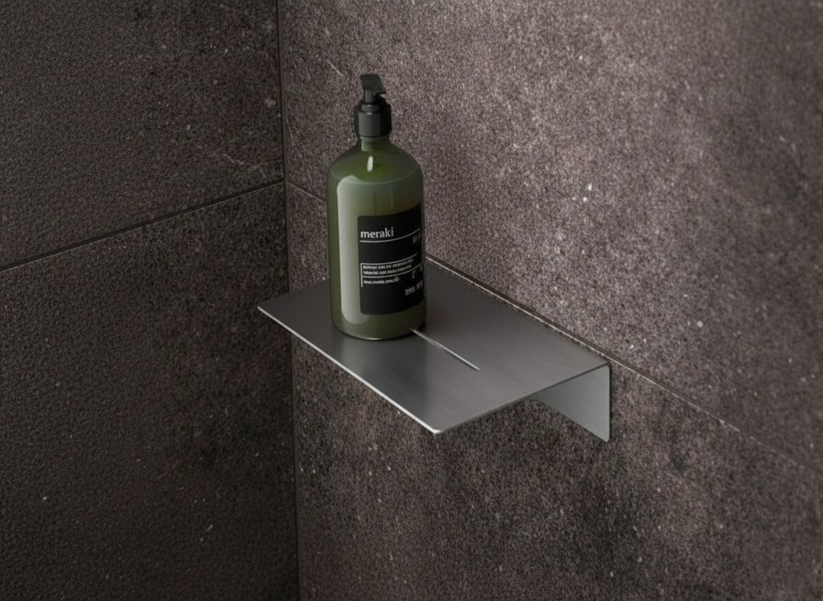 Paslanmaz Çelik Modern Duş Rafı - Şampuanlık Ve Banyo Düzenleyici