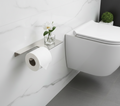 Stainless Steel Toilet Paper Holder with Shelf - Modern Bathroom Accessory