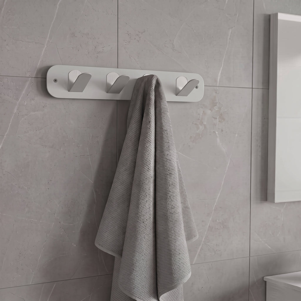 Açık Gri Galvaniz Metal Çok Amaçlı Askılık - Modern Banyo Ve Antre Askısı