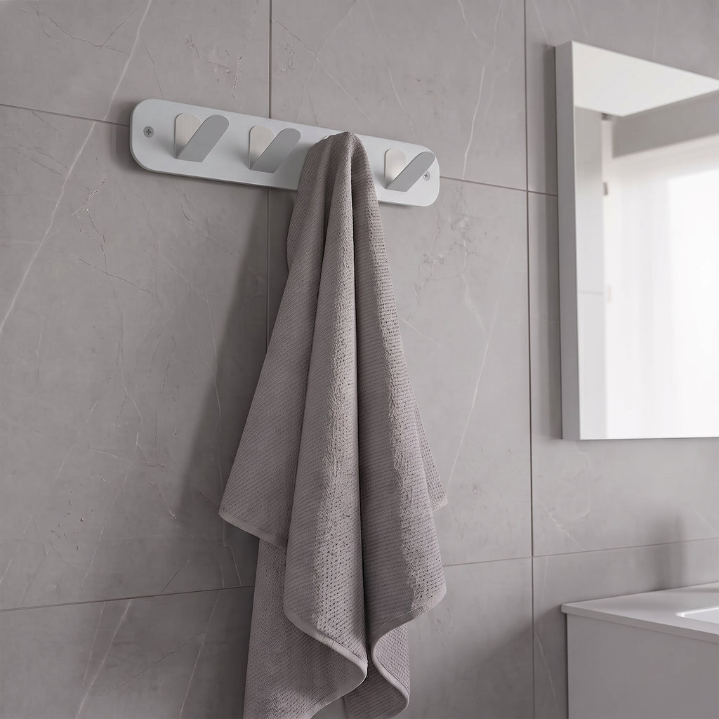 Açık Gri Galvaniz Metal Çok Amaçlı Askılık - Modern Banyo Ve Antre Askısı