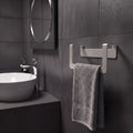 Premium Yapışkanlı Açık Gri Metal Banyo Havluluğu - Modern Seri