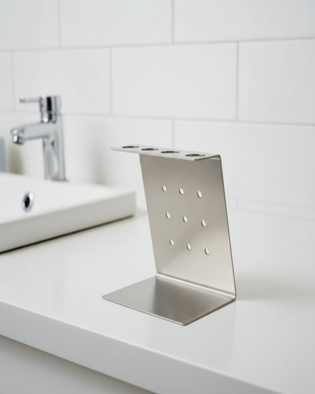 Paslanmaz Çelik Diş Fırçası Tutacağı - Minimalist Stand