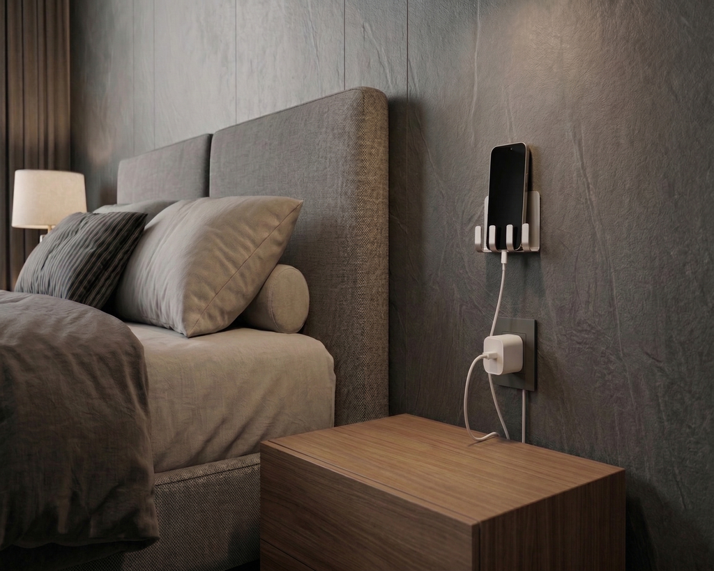 Premium Paslanmaz Çelik Yapışkanlı Duvar Organizeri - Telefon Standı Anahtarlık Ve Takı Askısı