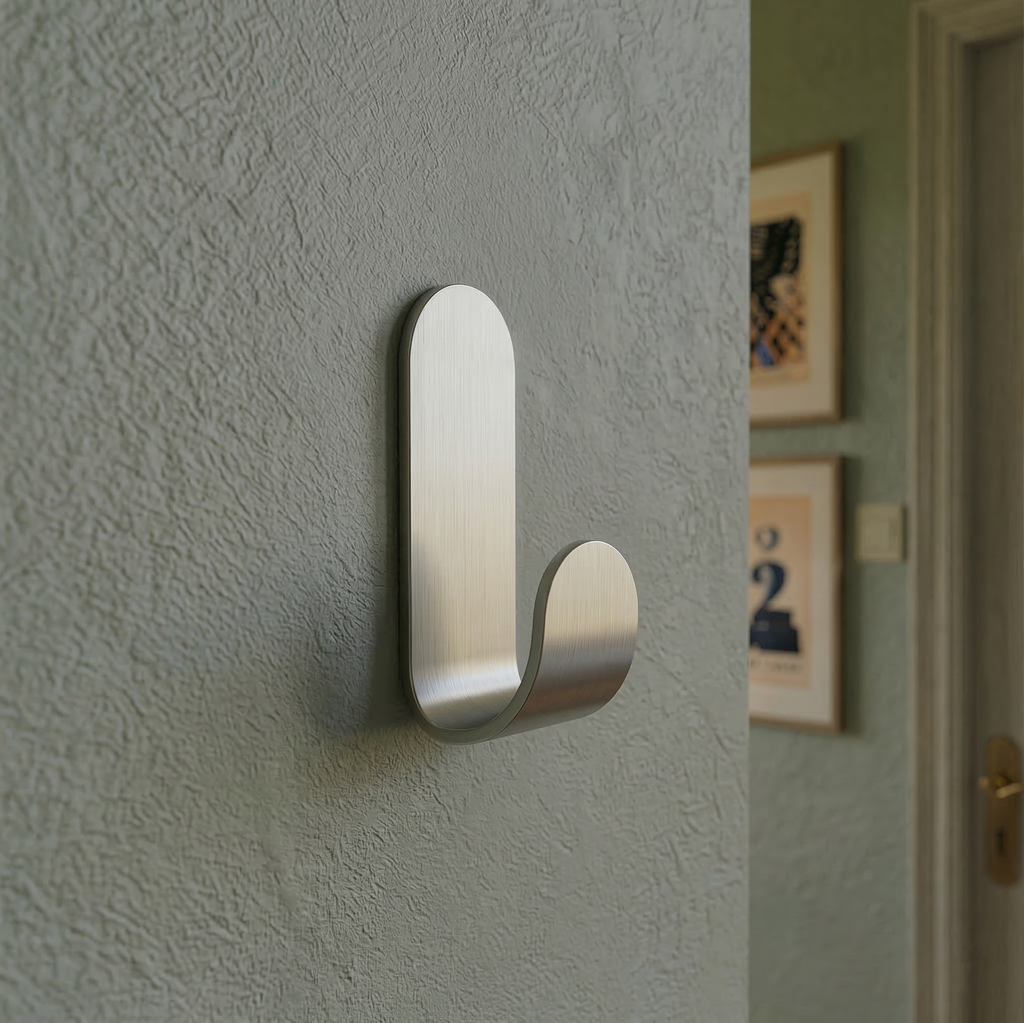 Premium Adhesive Stainless Steel Wall Hook - Architectural Aesthetic Wall Organizer