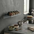 Architectural Form Window Grey Galvanized Metal Spice Rack - Kitchen Organizer