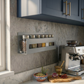 Modern Window Grey Galvanized Metal Spice Organizer - Functional Design