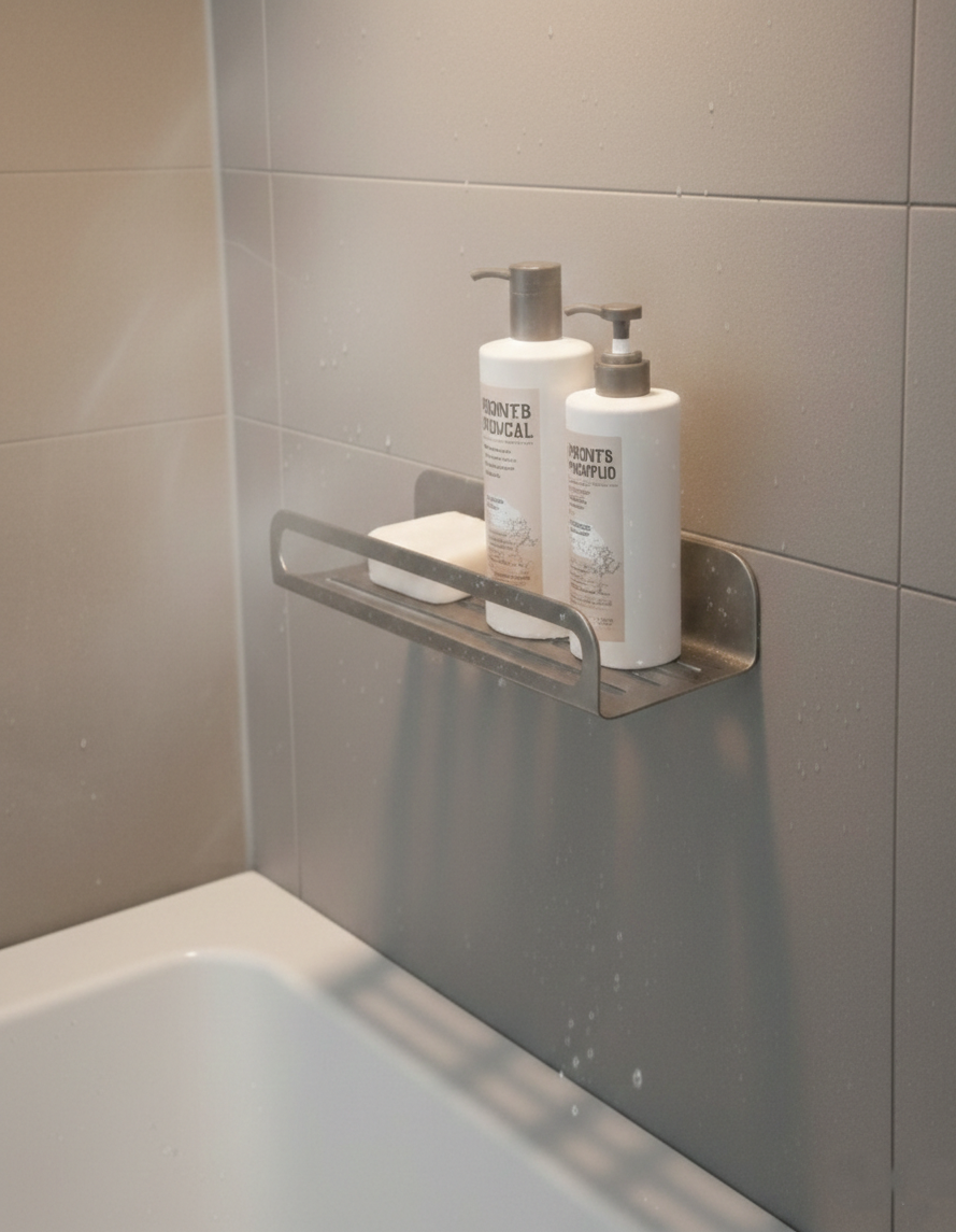 Premium Stainless Steel Bathroom Organizer - Multipurpose Luxury Shower Caddy | Chalybes