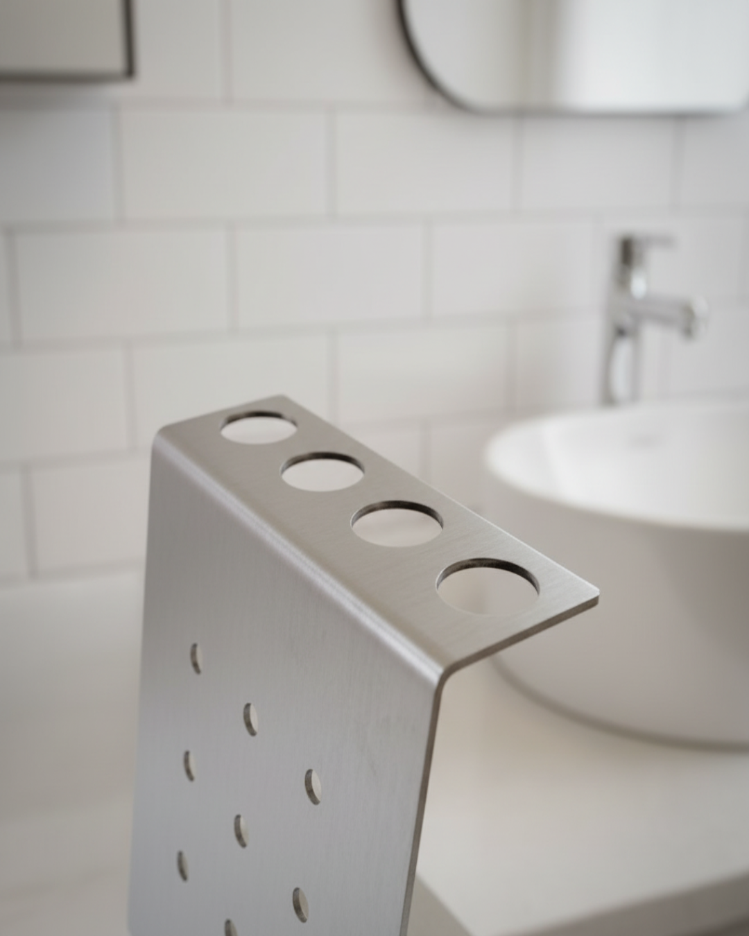 Paslanmaz Çelik Diş Fırçası Tutacağı - Minimalist Stand