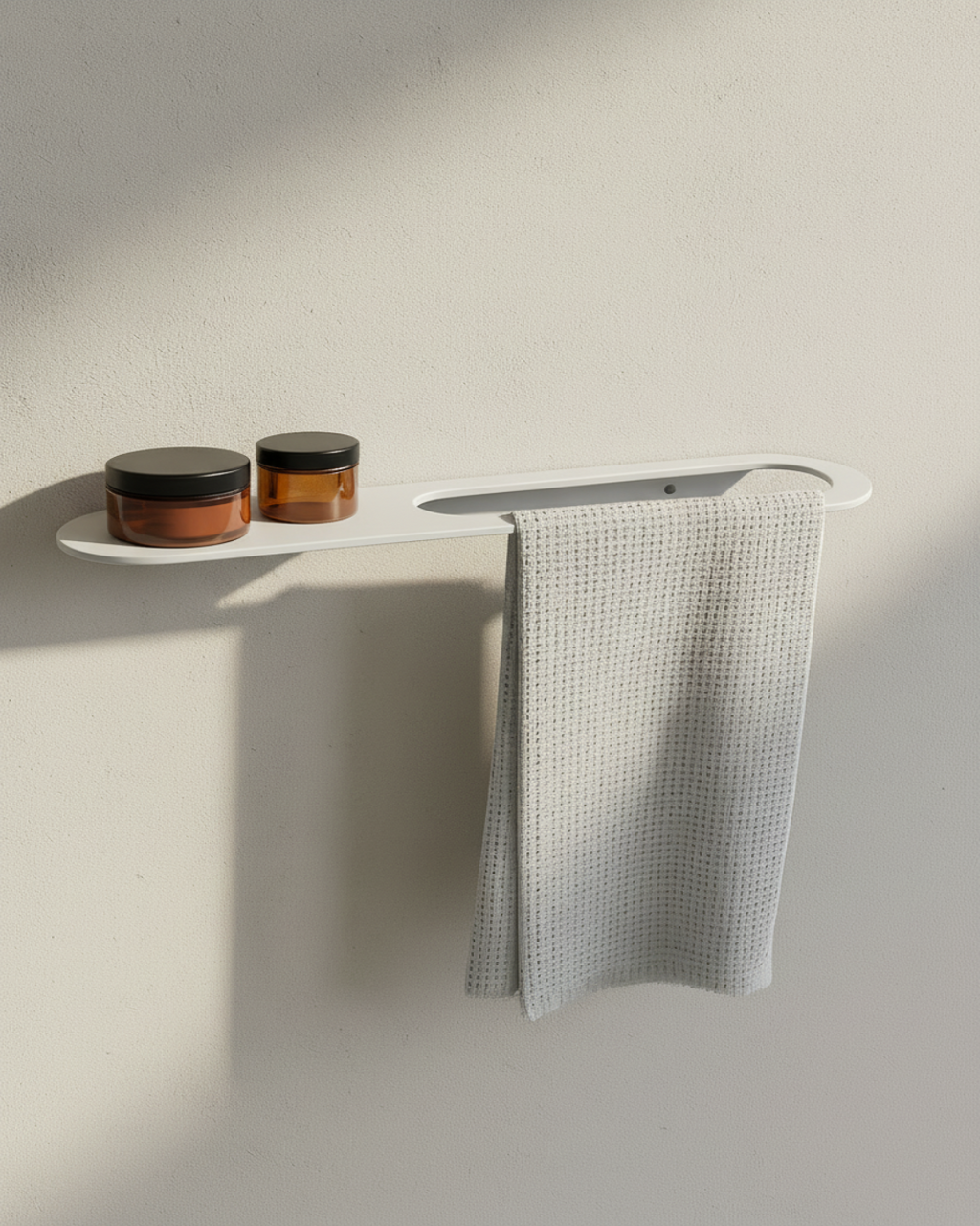 Sturdy Light Gray Towel Holder
